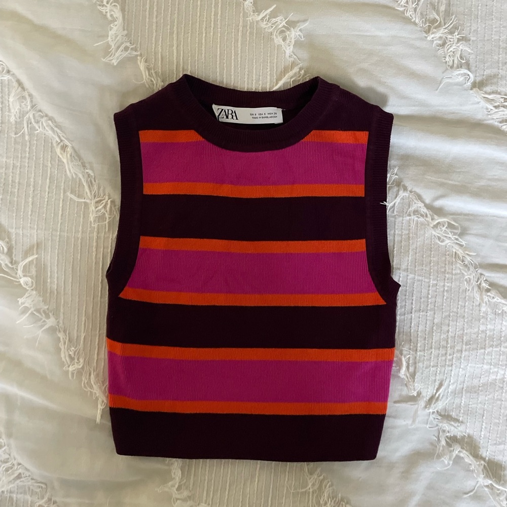 Zara striped tank top